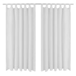 Micro-Satijnen Gordijnen Met Ringen 140 X 2 Stuks (Wijnrood)