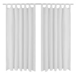 Micro-Satijnen Gordijnen Met Ringen 140 X 2 Stuks (Wijnrood)