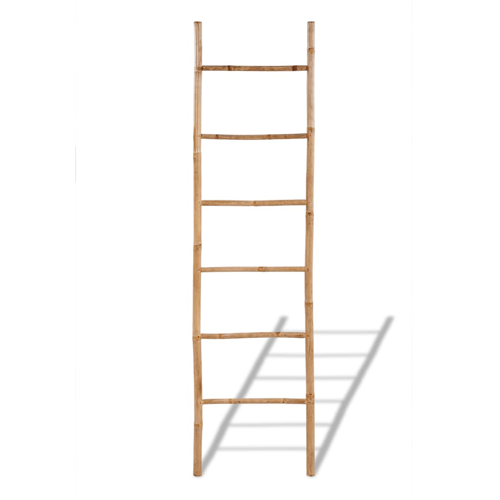 Handdoekenladder Met 6 Sporten Bamboe