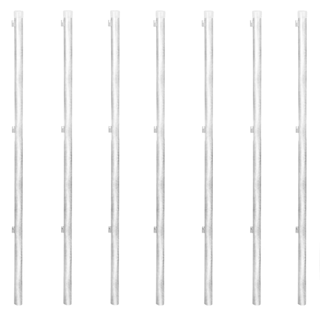 Gaashek Met Palen 15X0,8 M Gegalvaniseerd Staal Kleurig