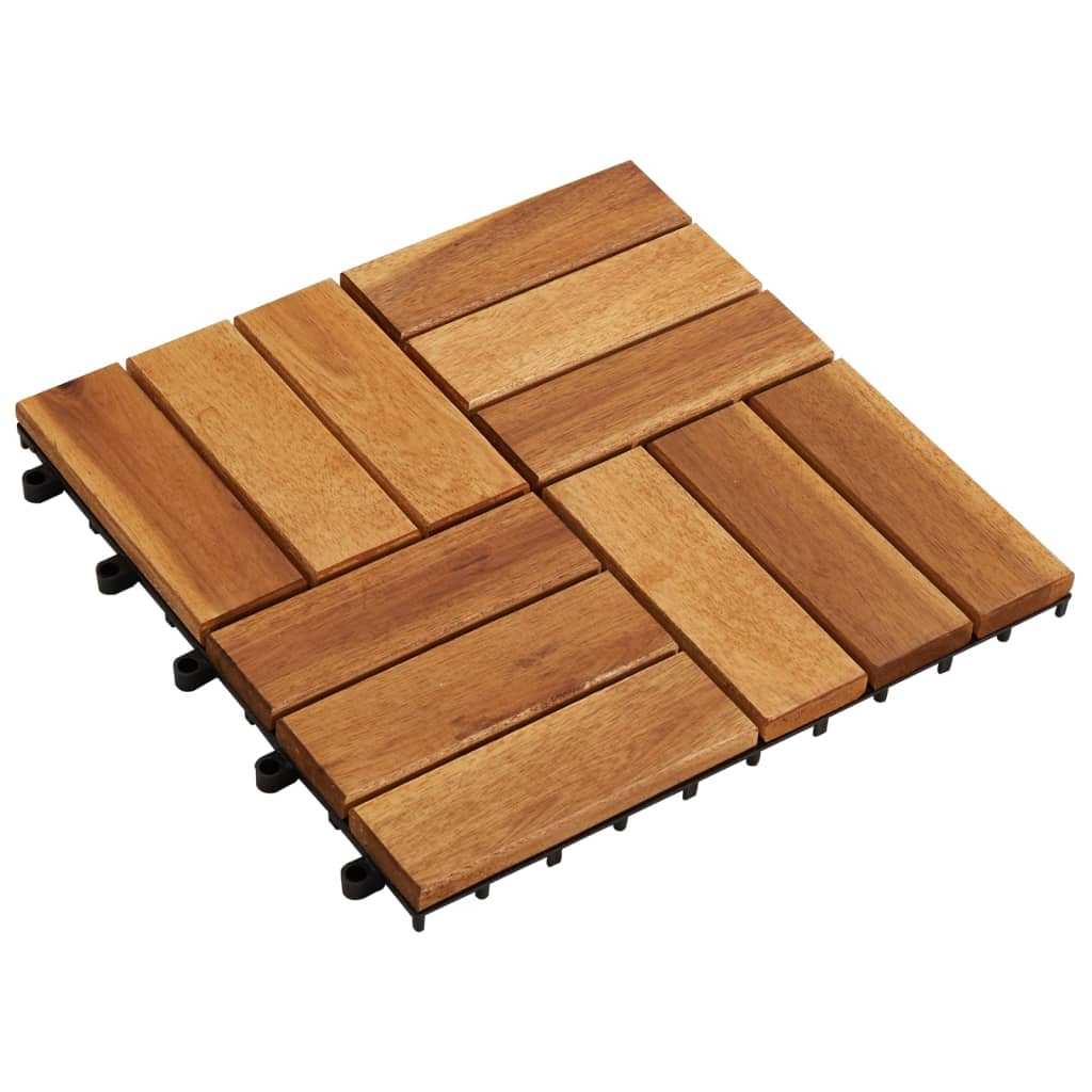 Terrastegels 20 St Verticaal Patroon 30X30 Cm Acaciahout