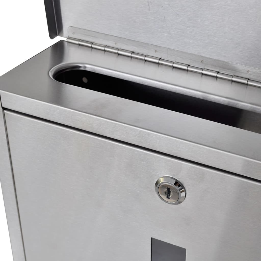 Dubbele Brievenbus Op Rvs Standaard