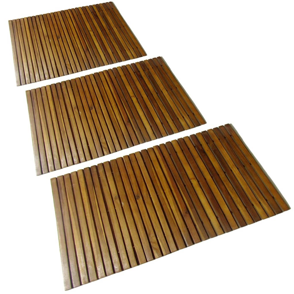Badmat Acaciahout 2 Stuks