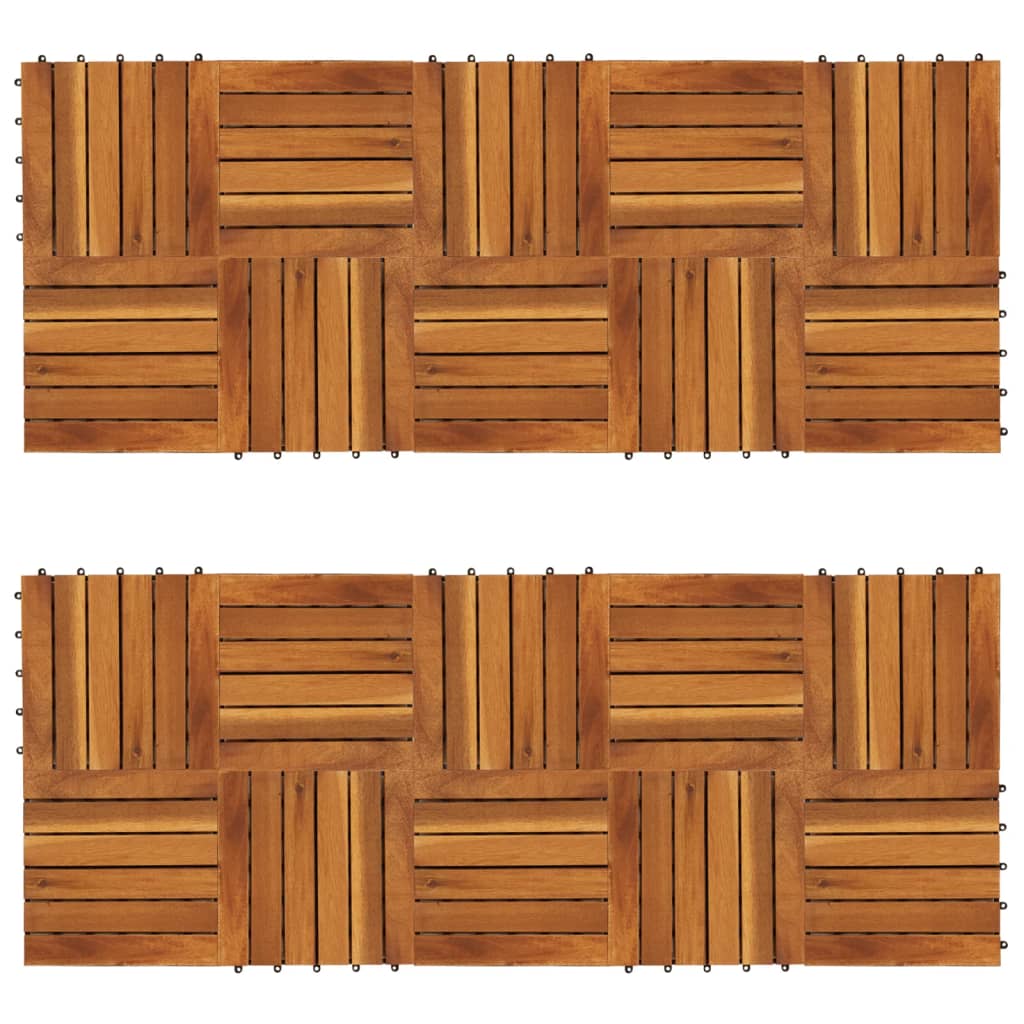 Terrastegels 20 St Verticaal Patroon 30X30 Cm Acaciahout