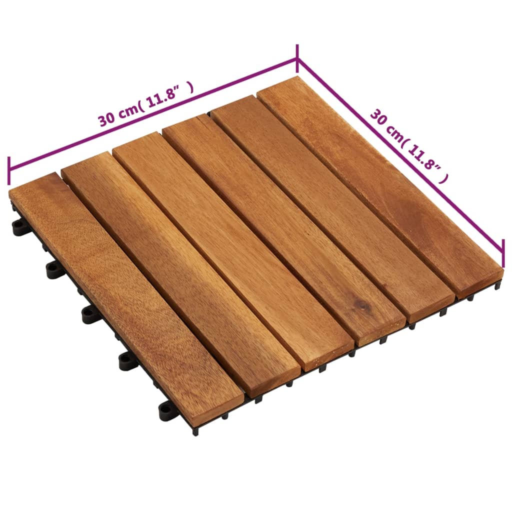 Terrastegels 20 St Verticaal Patroon 30X30 Cm Acaciahout