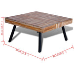 Salontafel Vierkant Gerecycled Teakhout