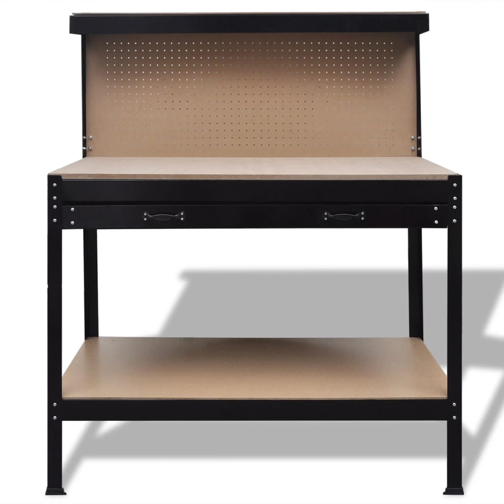 Werkbank Met Ophangbord En Lade Terracotta