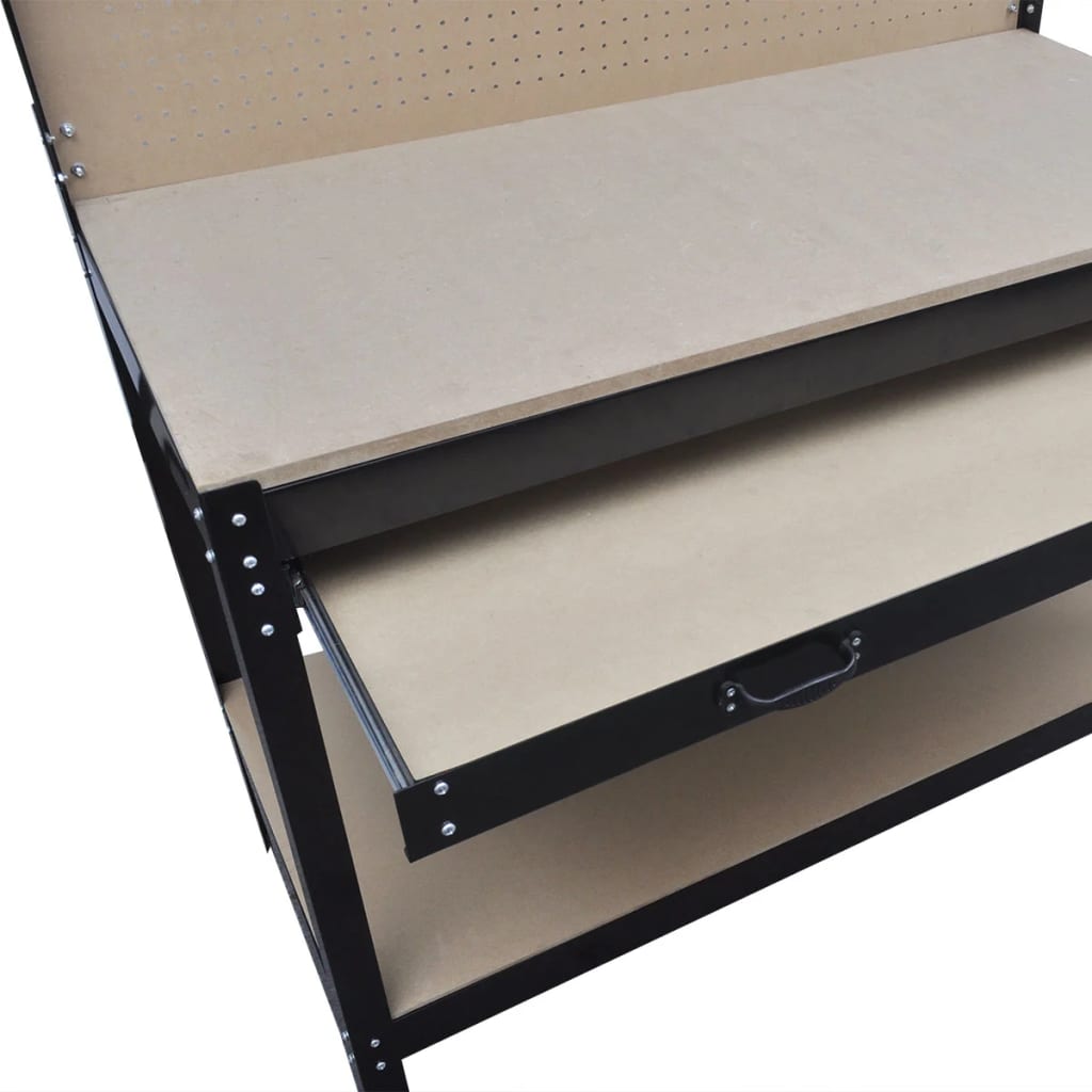 Werkbank Met Ophangbord En Lade Terracotta