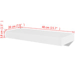 Wandplanken Mdf Zwevend Voor Boeken/Dvd 2 St Wit