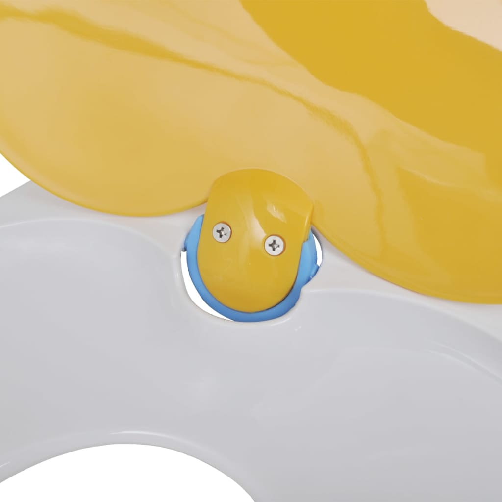 Toiletbril Voor Volwassenen/Kinderen Soft-Close Wit En Geel