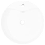 Wasbak Met Overloop, Keramiek, Rond,