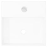 Wastafel Met Kraangat Vierkant Keramiek