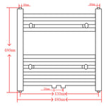Radiator / Handdoekenrek Grijs