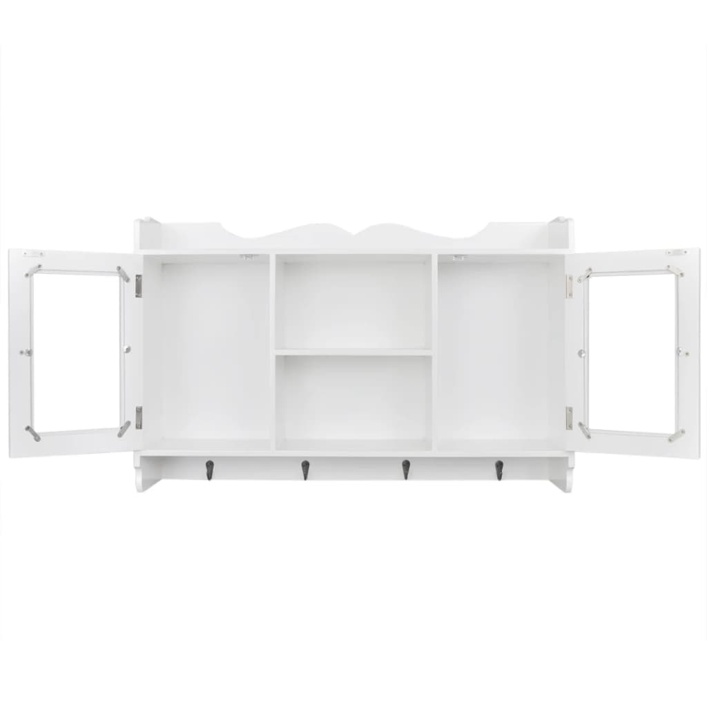 Wandschap Voor Boeken/Dvd's Mdf Wit