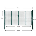 Poort Dubbele Deur Gepoedercoat Staal