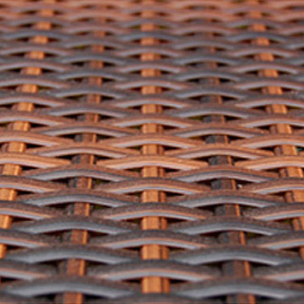 -Delige Loungeset Met Kussens Poly Rattan