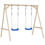 Schommelzitjes Met Touw 2 St 38X16 Cm Polyetheen Blauw