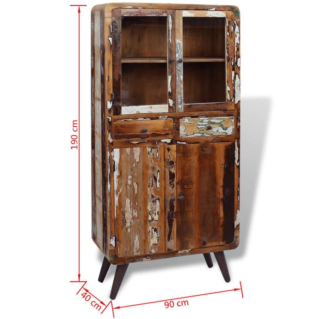 Kast 90X40X190 Cm Massief Gerecycled Hout