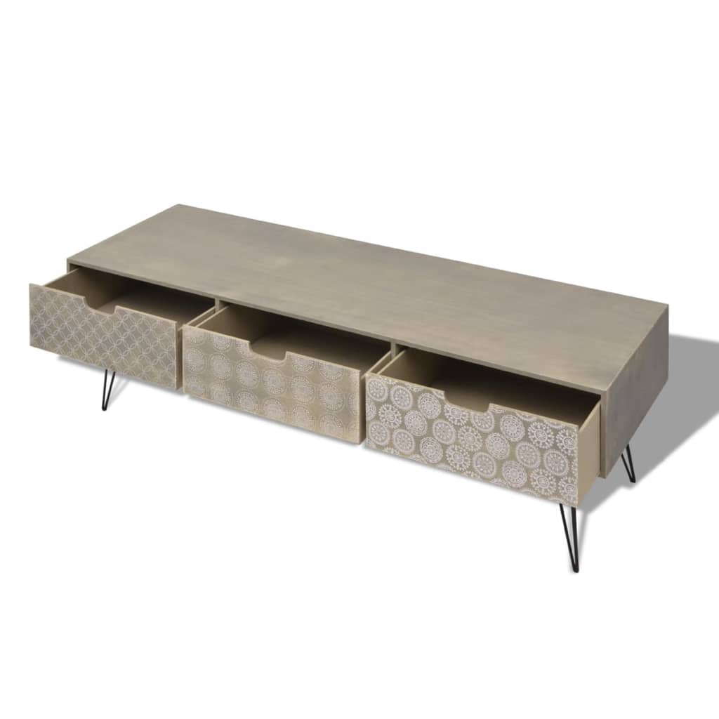 Tv-Meubel Met 3 Lades 20X40X36 Cm