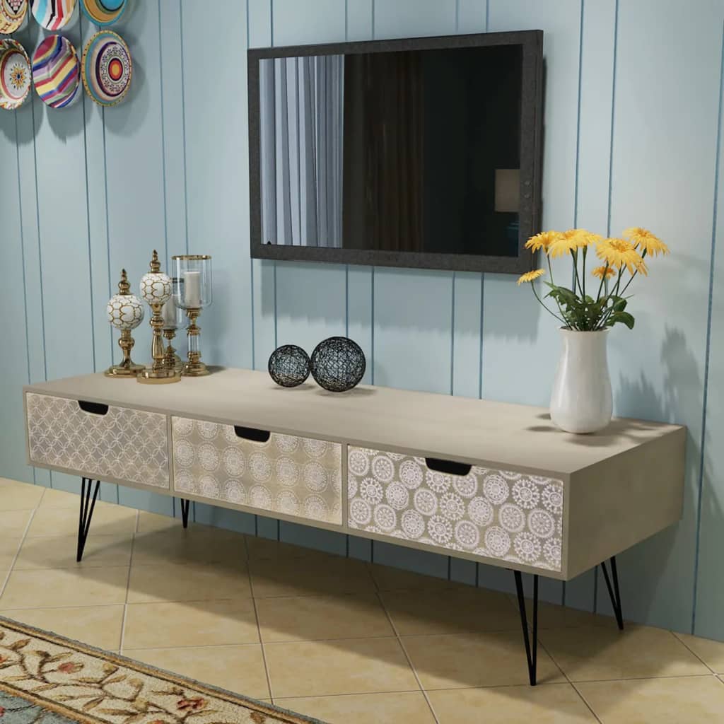 Tv-Meubel Met 3 Lades 20X40X36 Cm