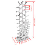 Wijnrek 27 Flessen Zilverkleurig Aluminium