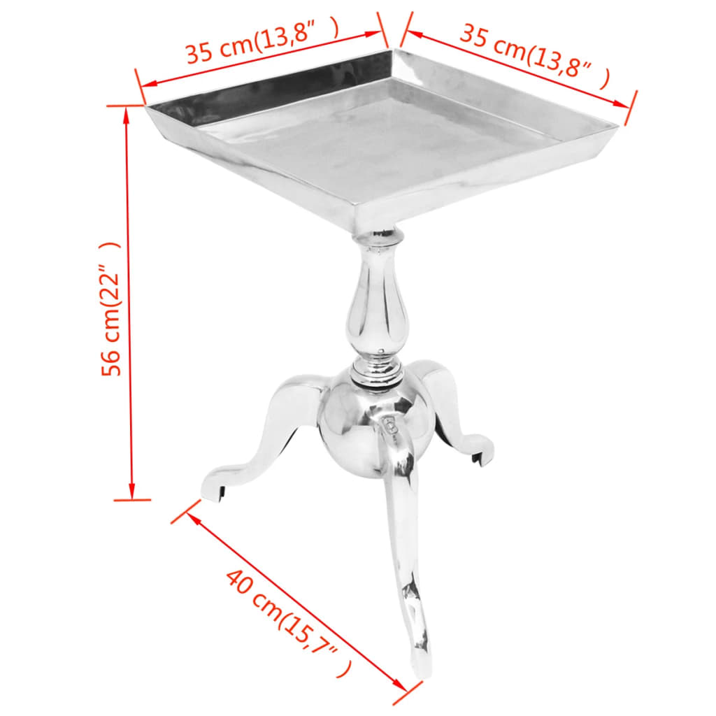 Bijzettafel Aluminium Zilver