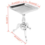 Bijzettafel Aluminium Zilver