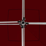 Partytent Professioneel Inklapbaar 3X3 M Aluminium Wijnrood