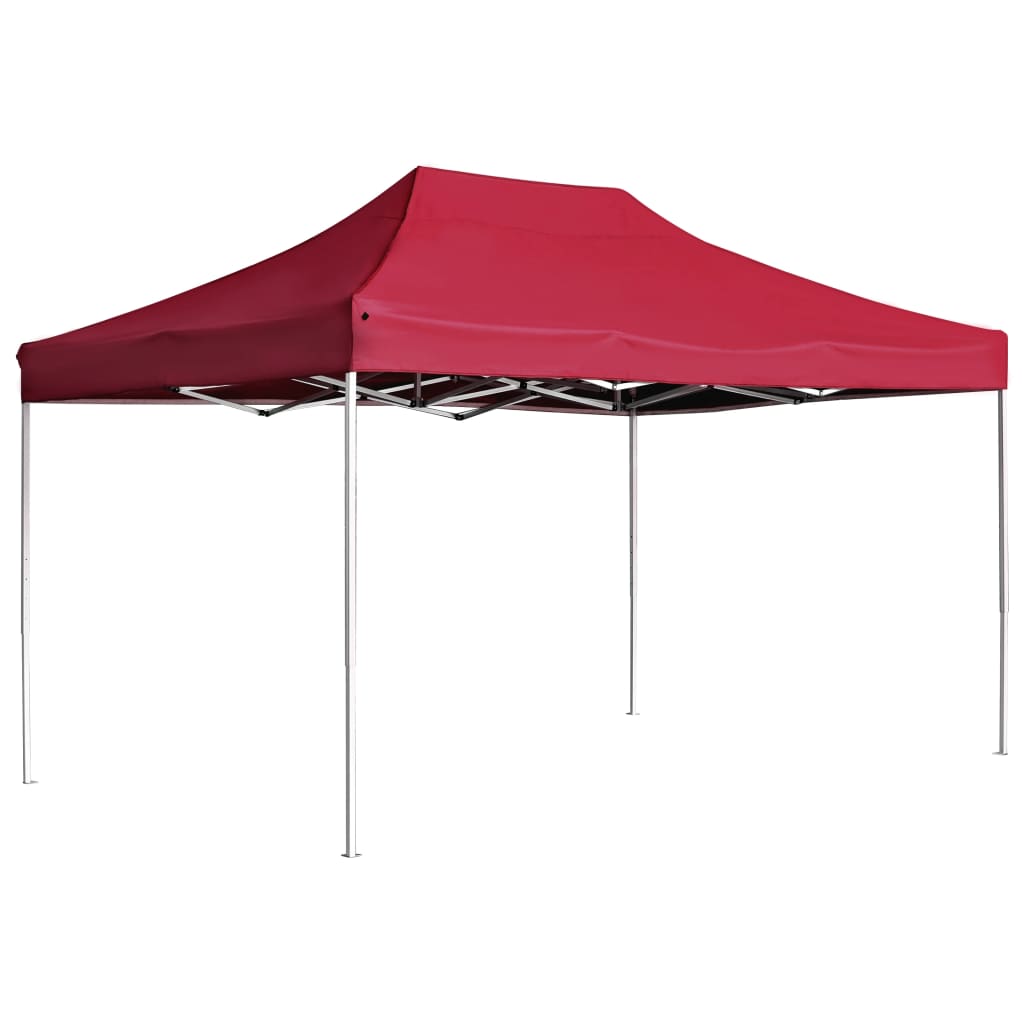 Partytent Professioneel Inklapbaar 3X3 M Aluminium Wijnrood
