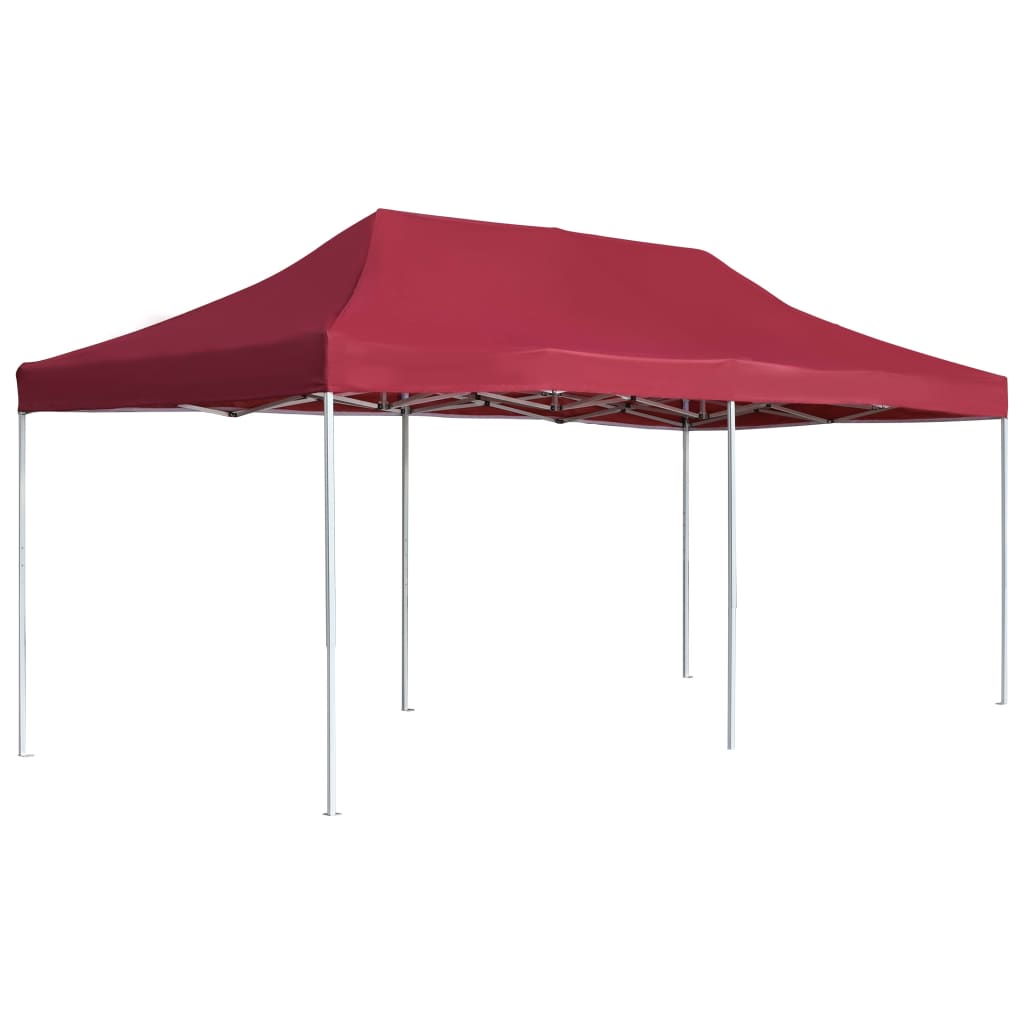 Partytent Professioneel Inklapbaar 3X3 M Aluminium Wijnrood