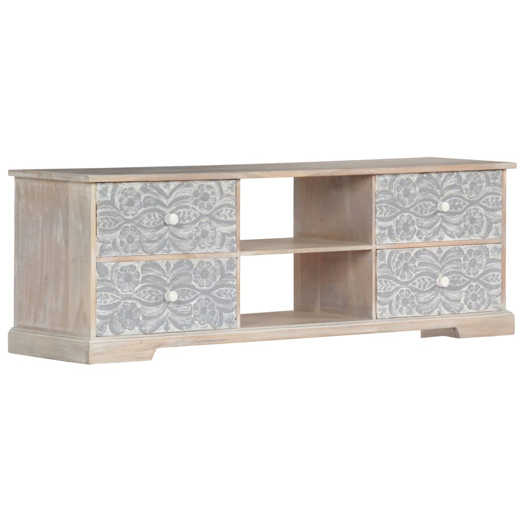 Tv-Meubel 120X30X40 Cm Massief Acaciahout