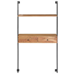 Wandbureau 90X40X170 Cm Massief Acaciahout Groen