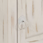 Nachtkastje 40X30X50 Cm Massief Mangohout Wit