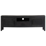 Tv-Meubel 118X30X40 Cm Massief Mangohout Zwart