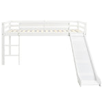 Kinderhoogslaper Met Glijbaan En Ladder Grenenhout 97X208 Cm