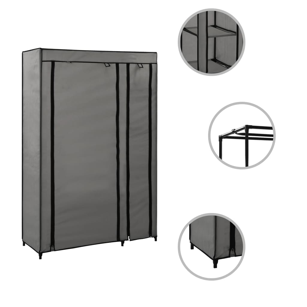 Kledingkasten Opvouwbaar 2 St 110X45X175 Cm Stof