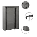 Kledingkasten Opvouwbaar 2 St 110X45X175 Cm Stof