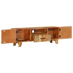 Tv-Meubel Handgesneden 120X30X40 Cm Massief Gerecycled Hout