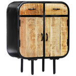 Dressoir 60X30X75 Cm Massief Mangohout En Ijzer