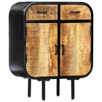 Dressoir 60X30X75 Cm Massief Mangohout En Ijzer