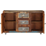 Dressoir 150X43X86 Cm Massief Gerecycled Hout Grijs