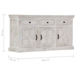 Dressoir Massief Mangohout Wit