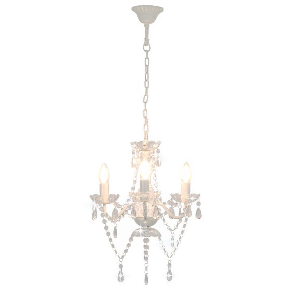 Kroonluchter Met Kralen Rond 3Xe14