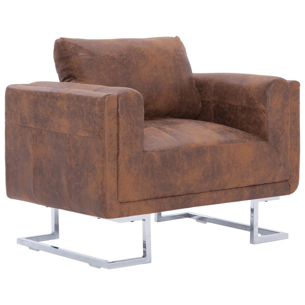Fauteuil Kubus Kunstsuède