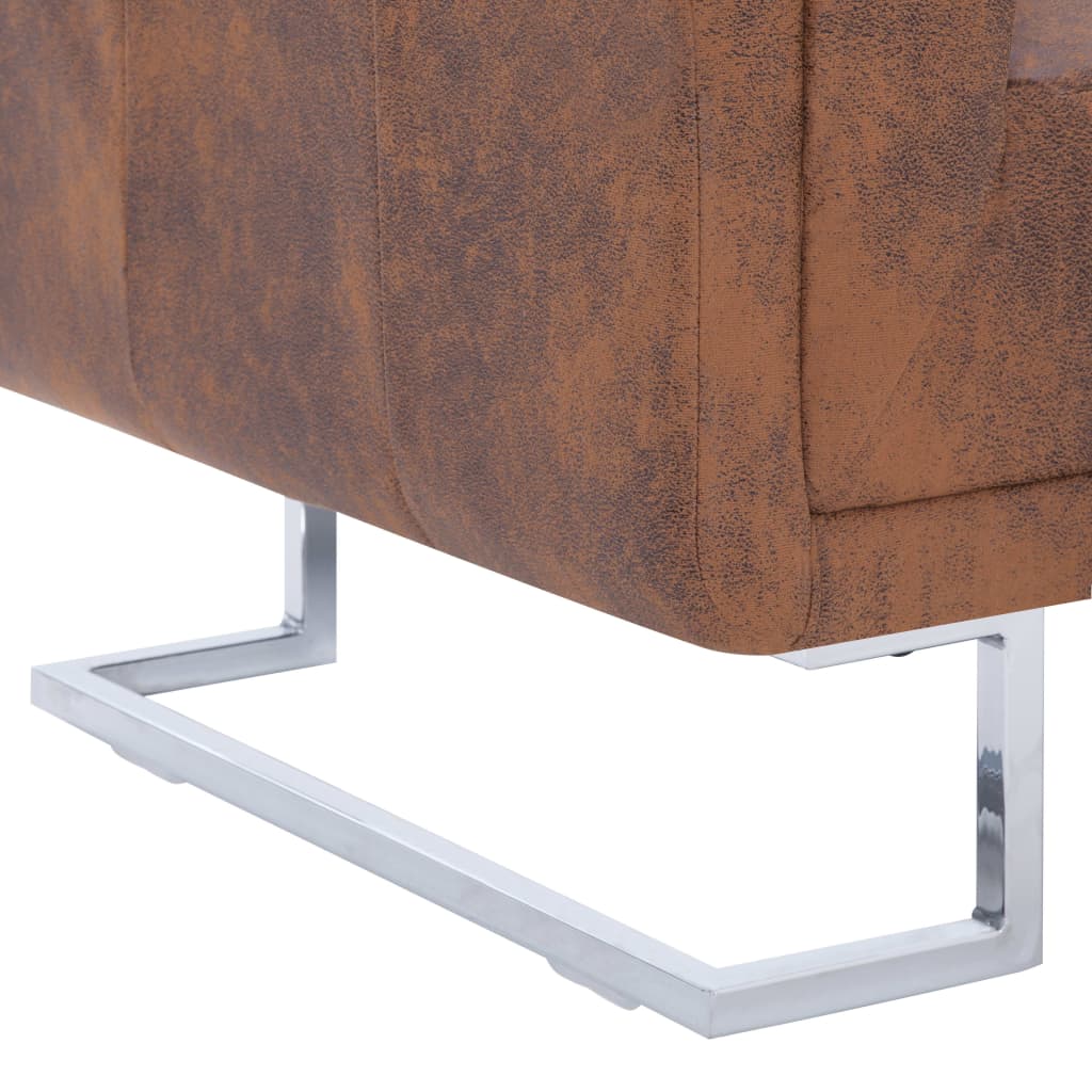 Fauteuil Kubus Kunstsuède