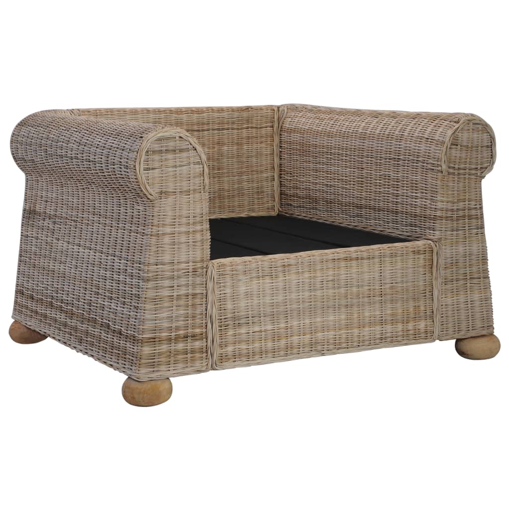 Fauteuil Met Kussens Natuurlijk Rattan Roze