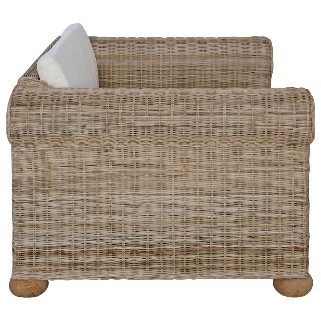 Fauteuil Met Kussens Natuurlijk Rattan Roze