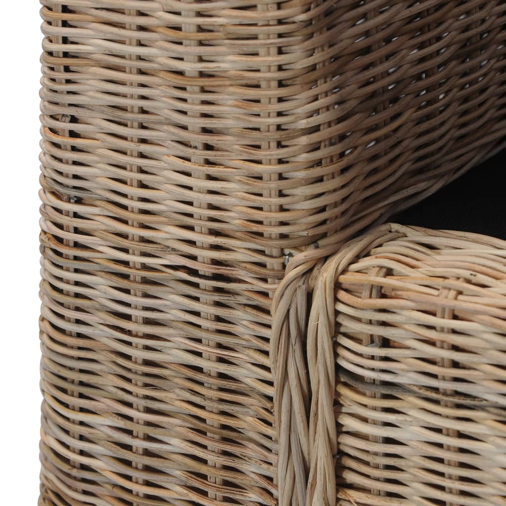 Fauteuil Met Kussens Natuurlijk Rattan Roze