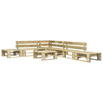 -Delige Loungeset Pallet Hout