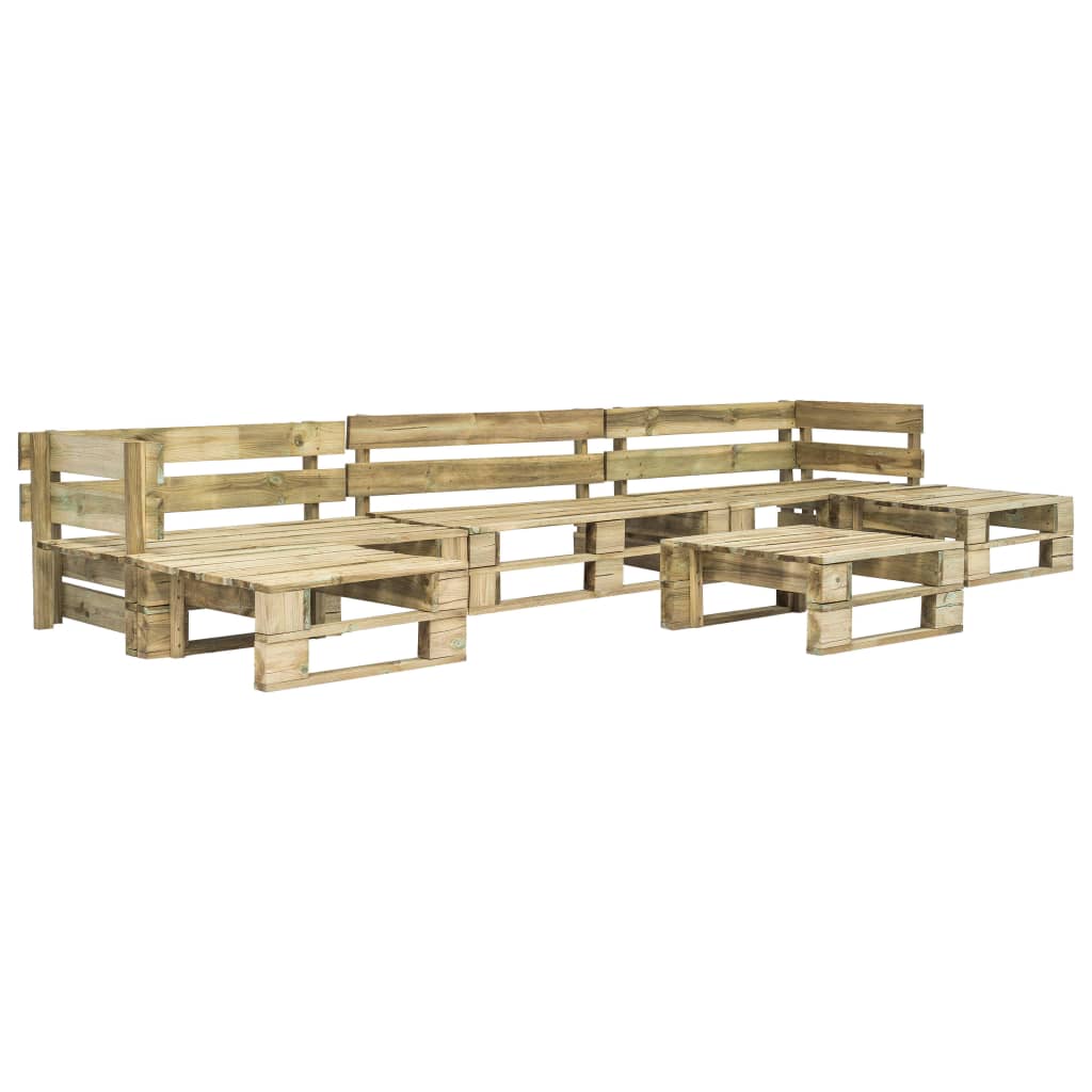 6-Delige Loungeset Pallet Hout